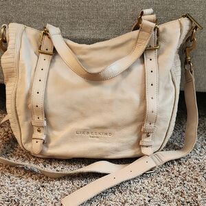 Liebeskind Cream Shoulder Bag with Adjustable Straps and Metal Hardware